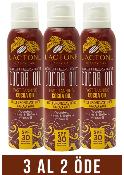 L'ACTONE Cocoa Oil 3'lü