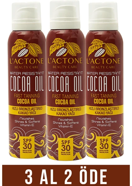 L'ACTONE Cocoa Oil 3'lü