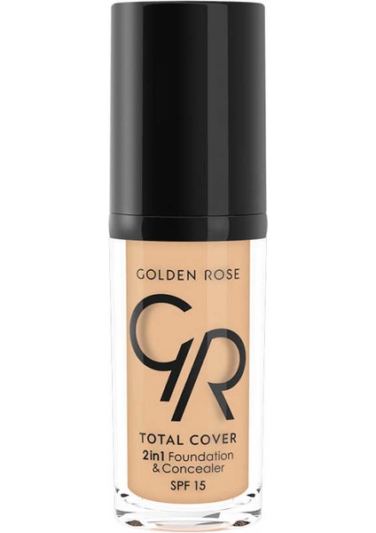 Total Cover 2in1 Foundation&Concealer No: 21 Light Yellow Beige - Fondöten&kapatıcı - 8691190963811