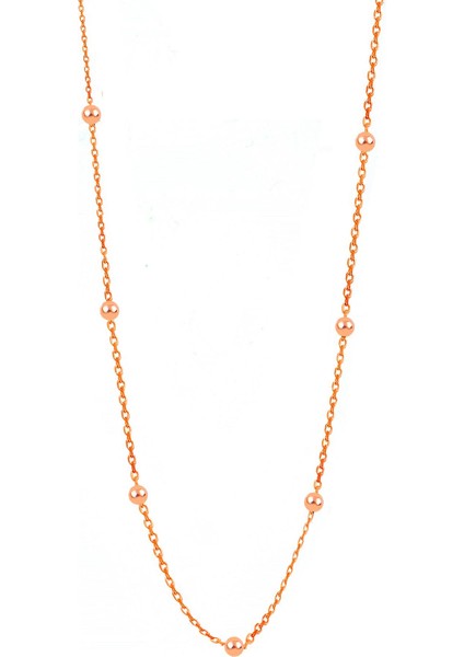Gümüş Rose 60 cm Top Top Zincir