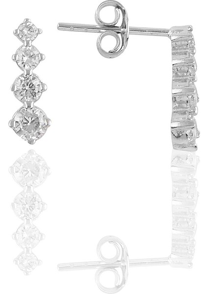 925 Ayar Gümüş Rodyum Kaplama Zirkon Taşlı Özel Tasarım Şık Desenli Kolye ve Küpe Takı Seti modelleri