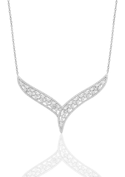 Gümüş Rodyumlu Pırlanta Modeli Beyaz Altın Görünümlü Kolye Küpe ve Yüzük Seti fiyatları