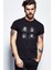 Black Sabbath Karakalem Baskılı Siyah Erkek Örme Tshirt 1