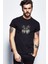 Wolf Kurt Baskılı Siyah Erkek Örme Tshirt 1