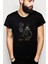 Untitled Baskılı Siyah Erkek Örme Tshirt 1