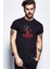Stranger Things Eleven Üçgen Baskılı Siyah Erkek Örme Tshirt 1