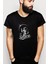 Astronot I Need More Space Uzay Baskılı Siyah Erkek Örme Tshirt 1