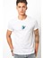 Sinek Kuşu Dövme Sanatı Boyama Suluboya Baskılı Beyaz Erkek Örme Tshirt 1