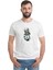 Scooter Vector Mod Vespa Illustration On Baskılı Beyaz Erkek Örme Tshirt 1