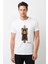 Hyperion Baskılı Beyaz Erkek Örme Tshirt 1