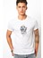 Laika First Dog In Space T Baskılı Beyaz Erkek Örme Tshirt 1