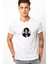 Stranger Things Finn Baskılı Beyaz Erkek Örme Tshirt 1