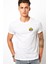 Kulaklık ve Hip Hop Şapkalı Panda Baskılı Beyaz Erkek Örme Tshirt 1
