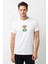Minion Stuart Minion Stuart Baskılı Beyaz Erkek Örme Tshirt 1