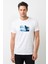 Mortal Combat Sub Zero Mortal Kombat Baskılı Beyaz Erkek Örme Tshirt 1