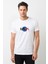 Nasa Logos Vector Symbol Free Baskılı Beyaz Erkek Örme Tshirt 1