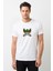 Spot 4 Kill Skull Kurukafa Baskılı Beyaz Erkek Örme Tshirt 1