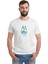 Minimalism Skyrim Background Metal Rock Music Baskılı Beyaz Erkek Örme Tshirt 1