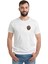 3D Gözlük 3 Boyutlu Gözlük Göğüs Baskılı Beyaz Erkek Örme Tshirt 1