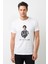 Gotham Baskılı Beyaz Erkek Örme Tshirt 1