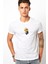 Minion Couple Clipart 3 Baskılı Beyaz Erkek Örme Tshirt 1