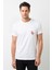 Çiçek Suluboya Boya El Boyaması Suluboya Baskılı Beyaz Erkek Örme Tshirt 1