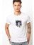 Aslan Sanat Çizim Poster Boyama Aslan Baskılı Beyaz Erkek Örme Tshirt 1