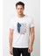 Attack On Titan Amblem Logo Baskılı Beyaz Erkek Örme Tshirt 1