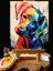 N1180 - Numaralı Boyama Seti - 40 x 50 cm Kasnağa Gerili Ürün - Renkli Köpek 1