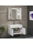 Safir Beyaz 80 cm lavabolu banyo dolabı -Banyo Takımı 2