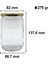 660 cc Kavanoz Metal Gold Konserve Kapaklı 660 ml Şeffaf Cam Kavanoz 1 Adet 2