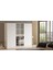 New Home Gardırop 6 Kapaklı Çekmeceli Aynalı Elbise Dolabı Beyaz Hm3-W 3