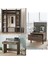 Genç Odası Takımı 5 Parça Beton-Kahve Renk 1. Sınıf Malzeme ile Üretilmiştir 5