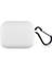 Apple Airpods Pro Renkli ve Askılı Silikon Kılıf - Beyaz 1
