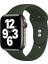 42 mm - 44 mm M/l Apple Watch 3 4 5 6 Se Uyumlu Silikon Kordon Kayış Koyu Yeşil 1