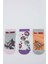 Kız Çocuk Tom & Jerry Lisanslı 3'lü Patik Çorap T9588A621SP 1