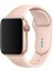 42 mm - 44 mm S/m Apple Watch 3 4 5 6 Se Uyumlu Silikon Kordon Kayış Kum Pembe 1