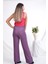 Bayan Beli Lastikli Bol Paça Yazlık Pantolon 3
