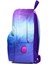Usb + Aux Soketli Üç Gözlü Okul Sırt Çantası Mor - Mavi 2