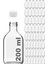 200 cc Cold Brew Şeffaf 200 ml Sızdırmaz Beyaz Plastik Kapaklı Yassı Cam Şişe (Soğuk Kahve) 52 Adet 1