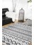 Bohem Gri Renk Siyah Detaylı Yıkanabilir Halı HLN610 1
