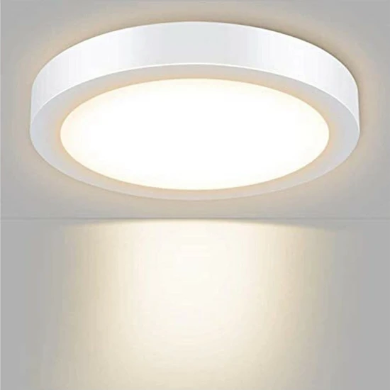 LED 18W Yuvarlak Beyaz Işık Sıvaüstü Slim Panel A++ Kalite Tavan Aydınlatma Armatürü