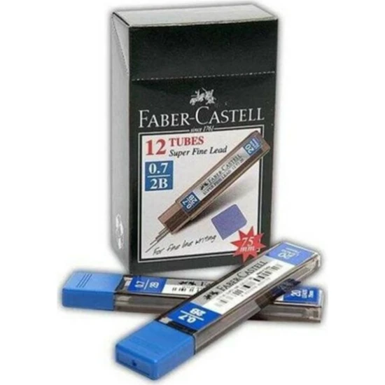 Faber-Castell Super Fıne Mın 0.7 mm 2b 75 mm 24 Mın/tüp Uç 12 Adet  1 Paket 12 Adet
