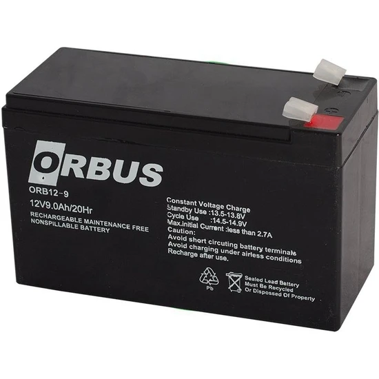 Orbus 12 Volt 9 Amper Akü