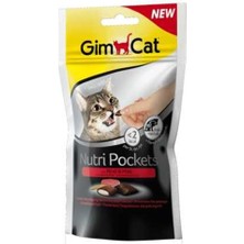 Gimcat  Nutripockets Kedi Ödülü Biftekli Malt 60GR