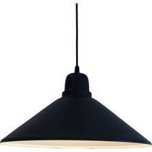 Rys Tasarım Retro Siyah Içi Sarı Metal Sarkıt Avize 37  cm