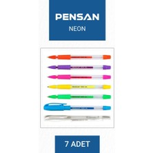 Pensan Jel Neon Renk Tükenmez Kalemler 7 Renk Set