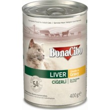 Bonacibo Soslu Ciğerli Yaş Kedi Maması 400 Gr.