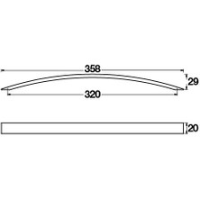 Hafele Irene2 320MM Kulp, Parlak Krom Renk