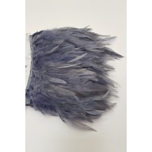 Hayalperest Boncuk Koyu Gri Horoz Tüyü 1 mt